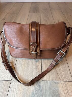 Dooney & bourke Brown Leather Saddle Crossbody Bag